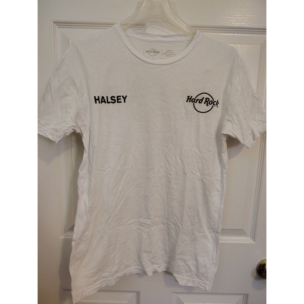 Hard Rock Halsey White T-Shirt Size M Original Rock & Pop Music Tee